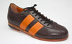 Dexter Sneaker braun mit orangefarbenem Streifen